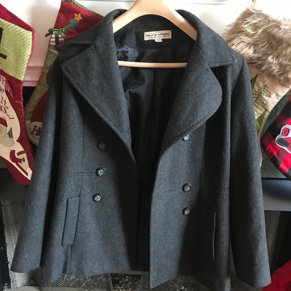 Vintage 90’s Mario de Pinto Designer Wool Peacoat - Picture 1 of 13